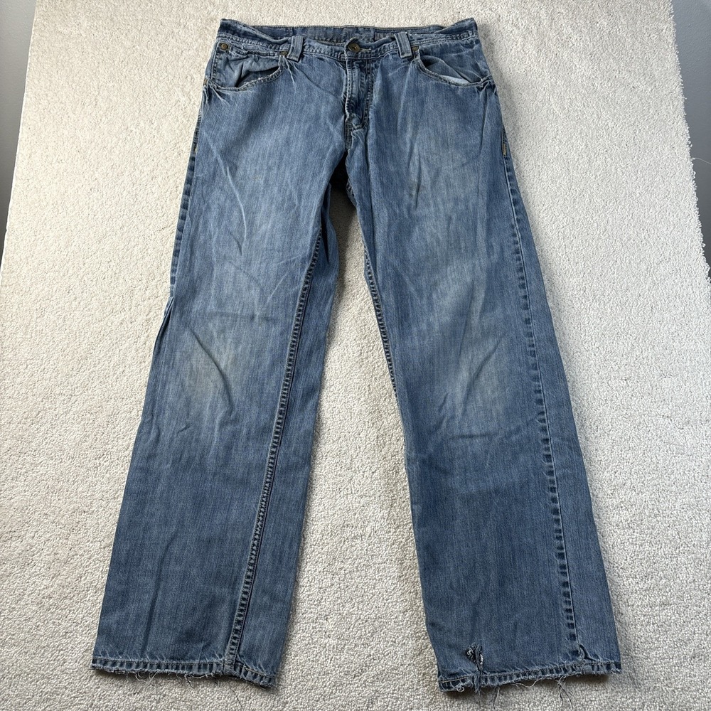 Levi's SilverTab Loose Fit Jeans Mens 34x32 Blue 2000s Y2K Baggy Distressed READ